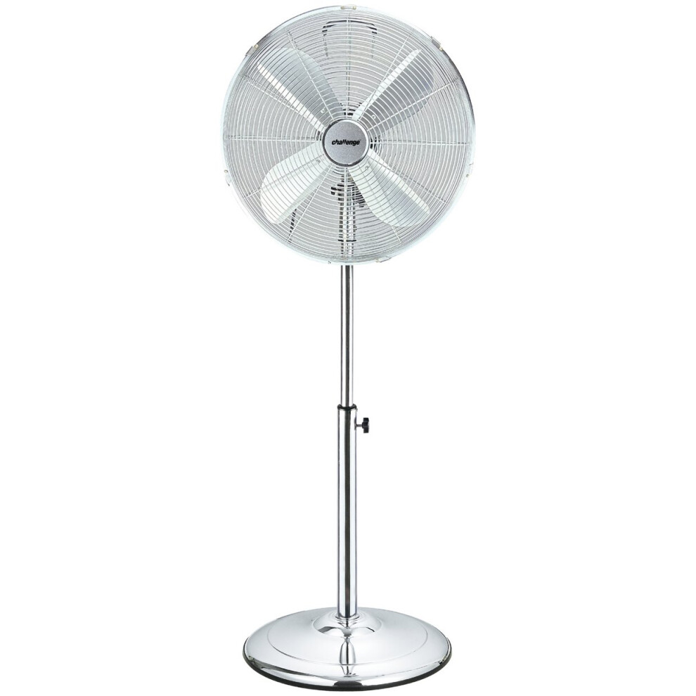 Challenge Chrome Pedestal Fan - 16 Inch