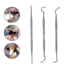 Professional Dental Tools, Dog Teeth Scaler And Scraper Stainless Steel Tartar Remover, 3 Pack Stainless Steel Dog Teeth Cleaning Tools