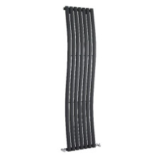 (Anthracite) Nuie Revive Tall & Vertical Single Panel Slim Radiator, Wall Mounted, Ideal for Bathroom, Kitchen, Living Room