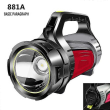 (Package A) Rechargeable LED Flashlight with USB Power Bank - Powerful Searchlight & Long Standby Torch