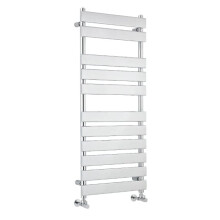 Nuie Piazza Heated Towel Radiator Rail, Wall Mounted, Bathroom Radiator for Towel Warming, 1200mm x 500mm, Chrome