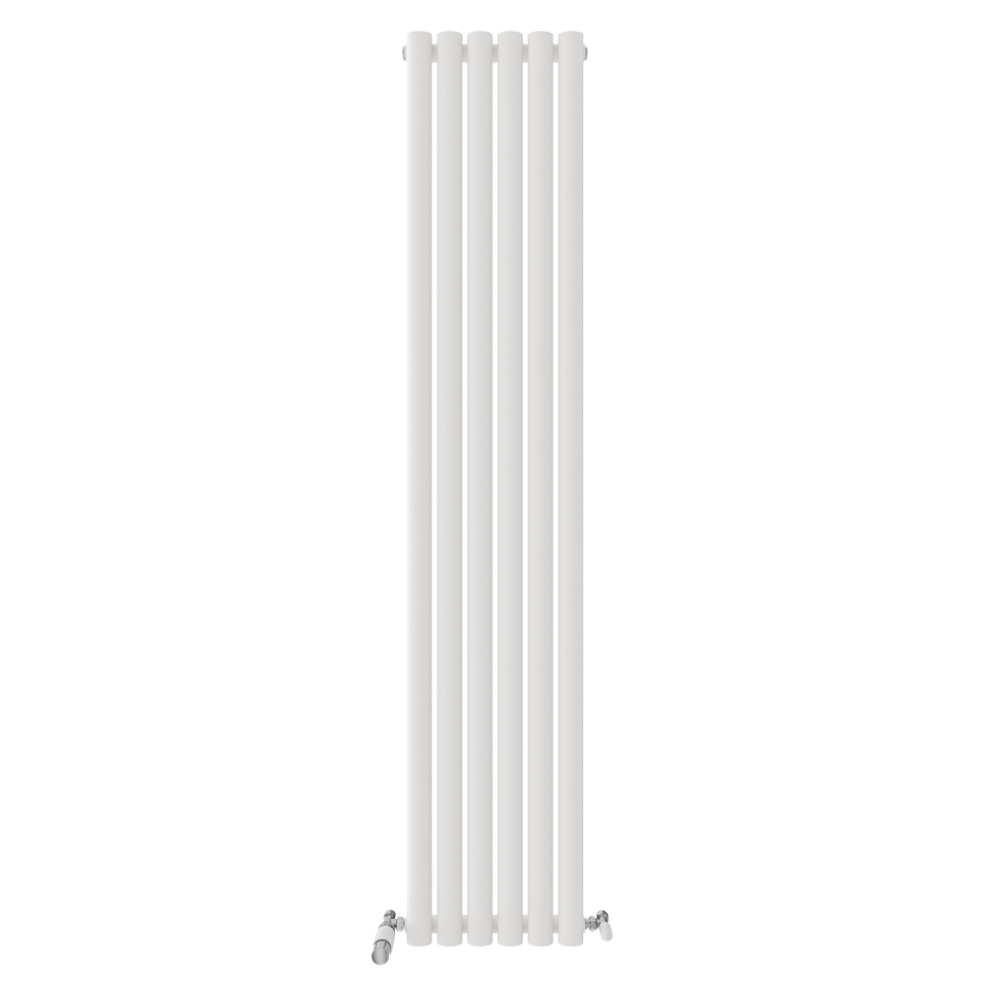 (1800Mm X 360Mm, White) Princia Vertical Single Oval Panel Radiator 5060446011898