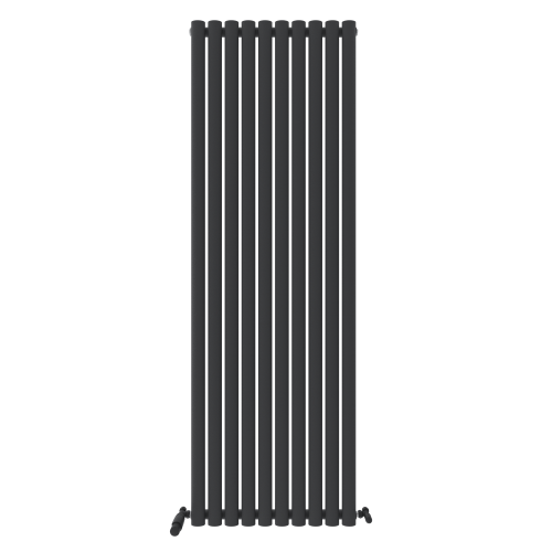 (1800mm x 600mm, Anthracite) Princia Vertical Single Oval Panel Radiator