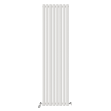 (1800mm x 480mm, White) Princia Vertical Single Oval Panel Radiator