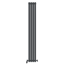 (1800mm x 240mm, Anthracite) Princia Vertical Single Oval Panel Radiator