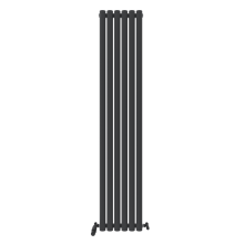 (1800mm x 360mm, Anthracite) Princia Vertical Single Oval Panel Radiator
