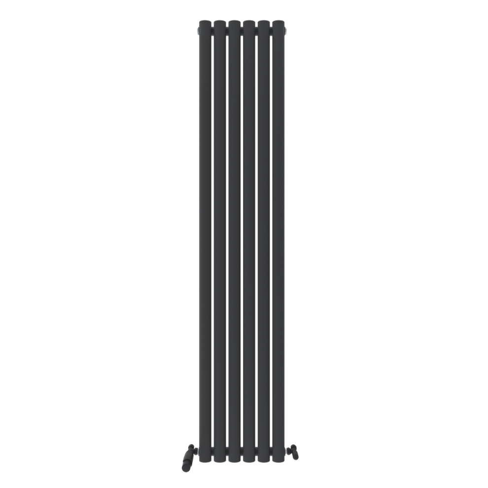 (1800Mm X 360Mm, Anthracite) Princia Vertical Single Oval Panel Radiator 5060446011867