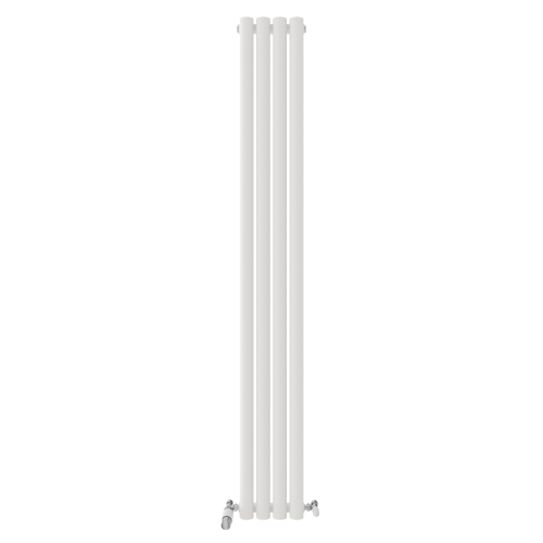 (1800mm x 240mm, White) Princia Vertical Single Oval Panel Radiator