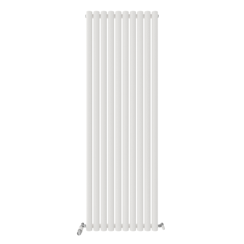 (1800mm x 600mm, White) Princia Vertical Single Oval Panel Radiator