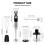 Space-Saving Immersion Blender - 304 Stainless Steel Sharp Blades, 1M Cord 2