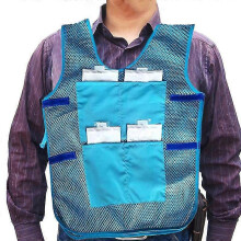 Ice Pack Vest Summer Breathable Cooling Mesh Vest with Pockets Portable Cold Vest for Fishing Running Cycling Reusable Ice Vest