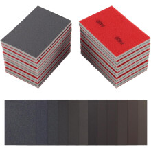 12 PCS Sanding Sponges, Assorted 180-3000 Grit Sanding Pads, Soft Foam Sand Blocks for Wet and Dry Use, Ideal for Polishing Models, Drywall,