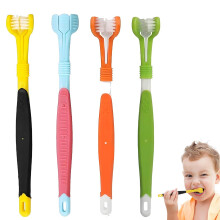 3 Sided Toothbrush, 4Pcs Deep Clean Soft Bristles Toothbrushes, Three Sided Soft Hair Toothbrush for Kids and Adults, Deeply and Thoroughly