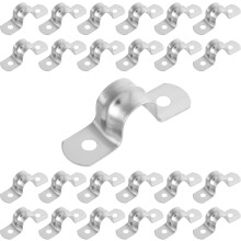 60-Piece 10mm Pipe Clips Set? Stainless Steel 304 Pipe Strap Clamps for Securing Gas, Water Durable Reliable Pipe Installation Accessories f