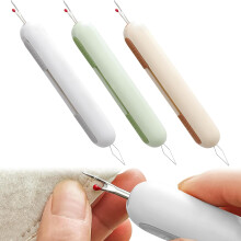 3PCS 2-in-1 Needle Threaders and Seam Rippers - Portable Hand Sewing Tools for Crafting, Quilting, and Repairing - Manual Needle Threader an
