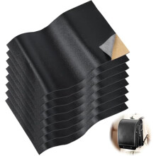 Faux Leather Self- 6 Pack Adhesive Sheets - 20 x 30 cm Black Leather Repair Kit for Couches, Car Seats, Bags, and More - Waterproof and Durable