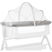 (Black) Universal Mosquito Net for Travel Cot, Baby Beside Crib Co-Sleeper Mosquito Net Cover with with Noiseless Zipper for beds, Fine Mesh Insect Net(White)