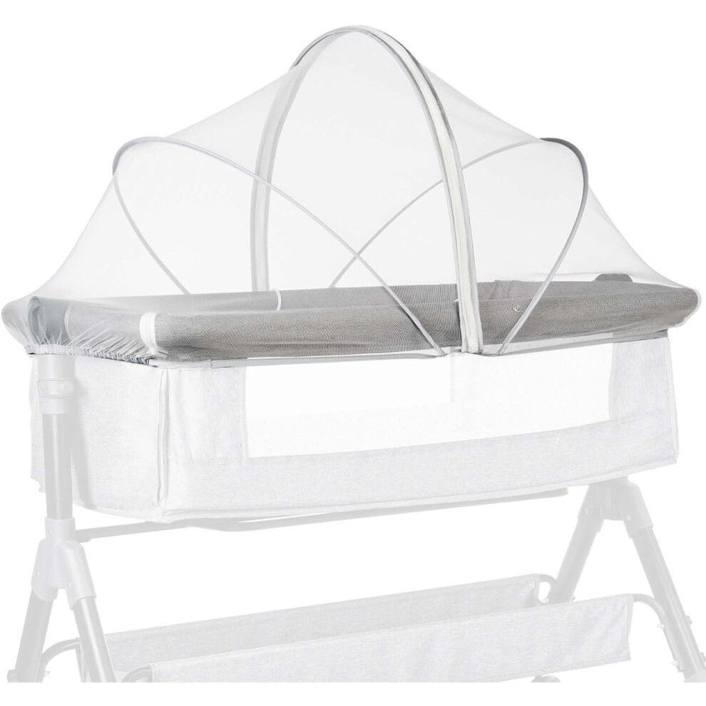 (Black) Universal Mosquito Net For Travel Cot, Baby Beside Crib Co-Sleeper Mosquito Net Cover With With Noiseless Zipper For Beds, Fine Mesh Insect Ne Black