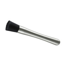 Edelstahl-Cocktail-Muddler, 25 cm, gerillter Kopf