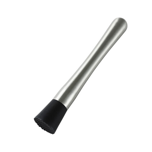 Edelstahl-Cocktail-Muddler, 25 cm, gerillter Kopf 2