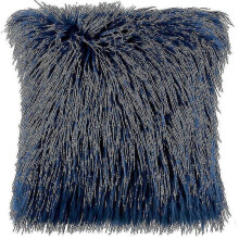 (45*45 cm, Navy) Pillowcases Faux Fur Set Of 2