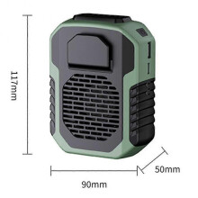 (Orange) 6000mah Portable Waist Fan Usb Rechargeable Hanging Neck Mini Fan