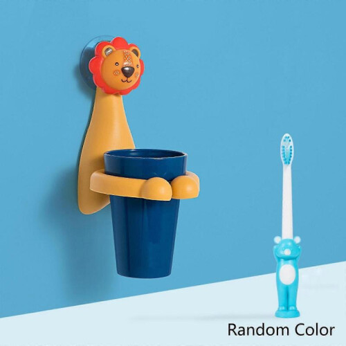 (White Rabbit) Wall Mounted Kids Toothbrush Holder Toothbrushing Cup Washing Cups Holders 2