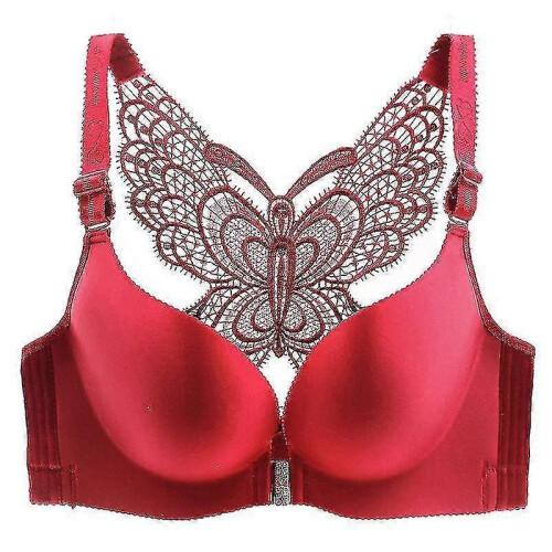 Seamless Front Closure Bra Butterfly Adjustable Push Up Bra Plus Size Bras for Women Wireless Bralette 2