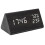 (Black white) Bedside Wooden Alarm Clock, Digital Dimmable Led Display-yujia 1