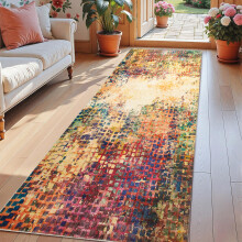 (60 x 220 cm (2 ft. x 7 ft. 2 in)_Runner, Vibrant) Traditional Large Rugs Indoor Outdoor Rug Carpets & Mats