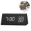 (Black white) Bedside Wooden Alarm Clock, Digital Dimmable Led Display-yujia 2