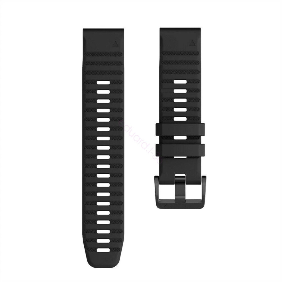 (-22Mm, Garminâ Forerunnerâ 935) 22 26Mm Quickfit Silicone Strap For Garmin Fenix 6X 6X Pro 5 5X 7 7X 3 3Hr Band Black 6963793818365