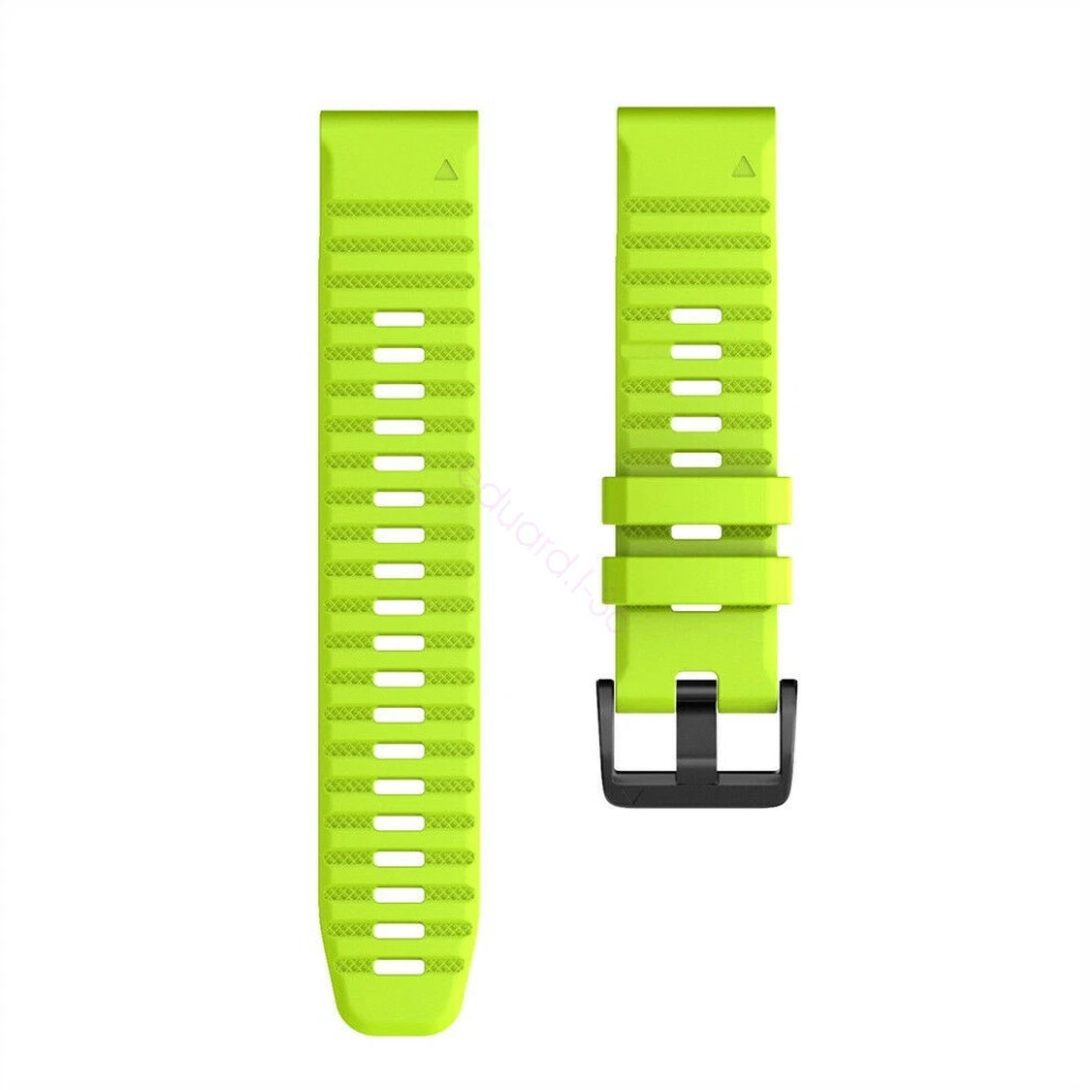 (-26Mm, Garminâ Fenixâ 6X) 22 26Mm Quickfit Silicone Strap For Garmin Fenix 6X 6X Pro 5 5X 7 7X 3 3Hr Band Green 6963793818631