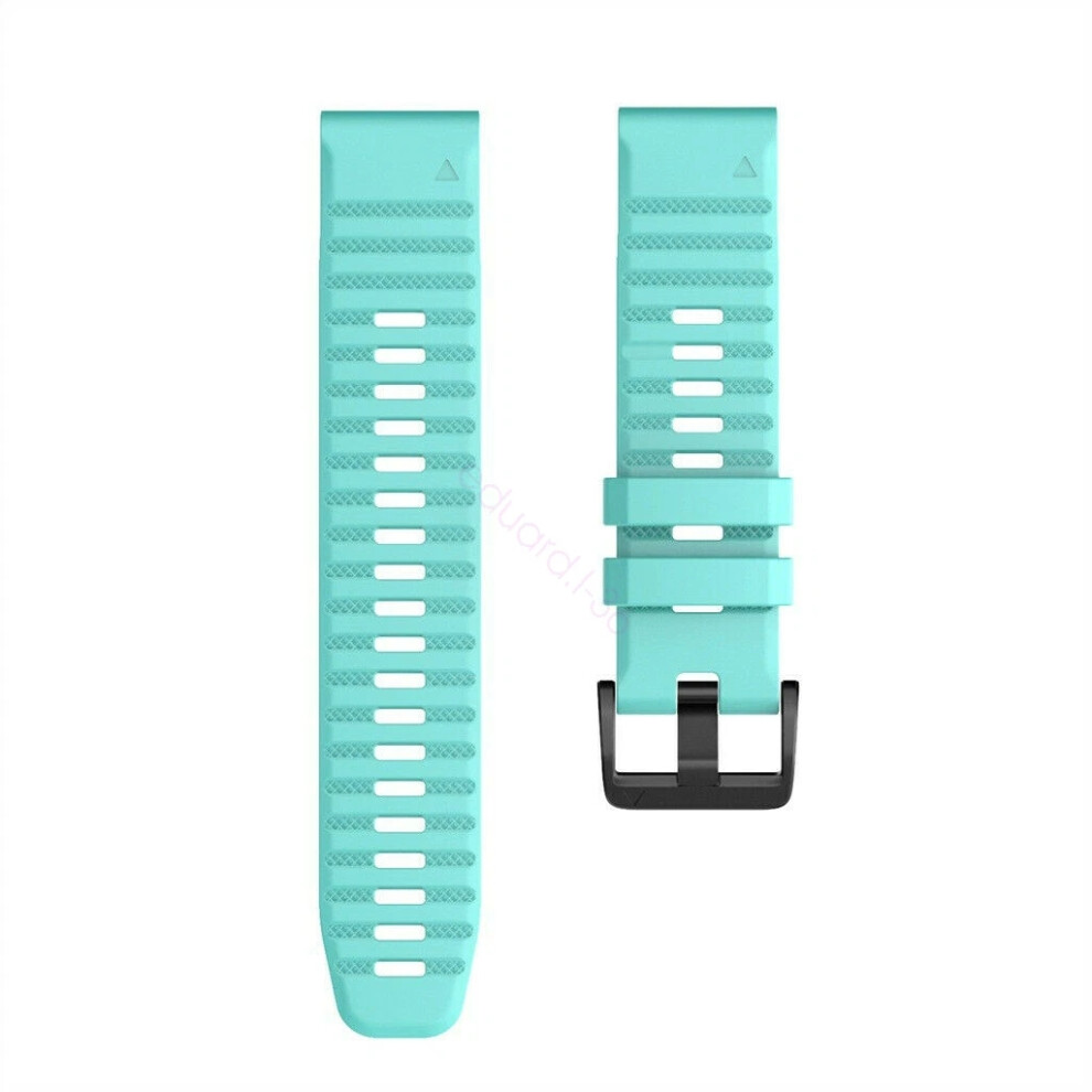 (Mint Green-26mm, GarminÂ FenixÂ 7X) 22 26mm QuickFit Silicone Strap For Garmin Fenix 6X 6X Pro 5 5X 7 7X 3 3HR Band New-image-OPC-PHQG79H-NEW