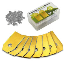 45pack Spare Blades T Ium Coated Stainless Steel,lawn Mower Accessories Mower Replacement Bladescompatible with Robotic V Free Shipping