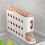 (1pc, White) 1/2Pcs Egg Storage Box with Protective Railings Deep Grooves Design Large Capacity Auto Rolling 2