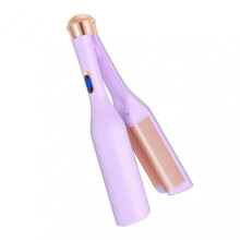 Hair Waving Iron 32mm Deep V Shaped Curling Wand Fast Heating for Home Travel 220V Purple