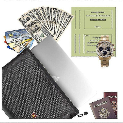 (29CM*20CM) Fireproof Document Bag Money Box Fireproof Fireproof Waterproof 27 * 17 Cm/BL 1