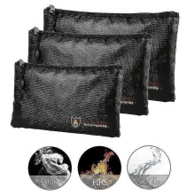 (29CM*20CM) Fireproof Document Bag Money Box Fireproof Fireproof Waterproof 27 * 17 Cm/BL