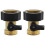 2-pack Heavy Duty Brass Shutoff Valve Garden Hose Connectors 1