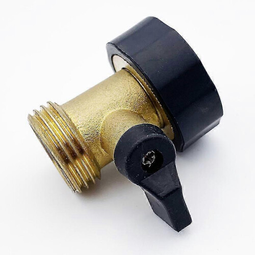 2-pack Heavy Duty Brass Shutoff Valve Garden Hose Connectors 1
