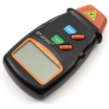 Digital Tachometer Professional Digital Tachometer LCD Display Tachometer Tester Autochange Tachometer with Heavy Duty 6F22 9V Non-Contact Battery