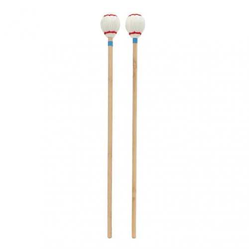 2024 2Pcs Marimba Yarn Mallets Soft Comfortable Handle Medium Hard Heads Yarn Marimba Mallets Head for Instrument Playing