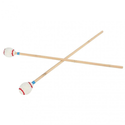 2024 2Pcs Marimba Yarn Mallets Soft Comfortable Handle Medium Hard Heads Yarn Marimba Mallets Head for Instrument Playing 2