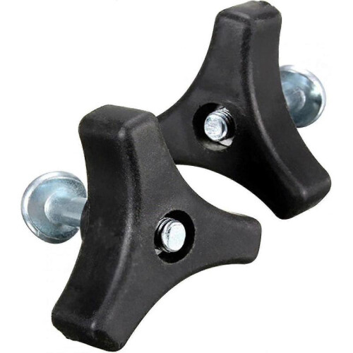 Triangle Knob Handle Universal Lawn Mower Handle Wing Nut (black) (2pcs)