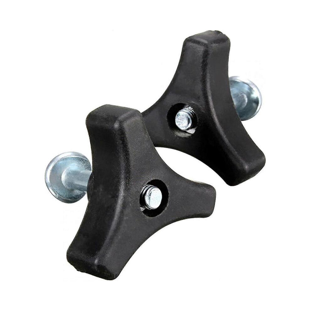 Triangle Knob Handle Universal Lawn Mower Handle Wing Nut (black) (2pcs)