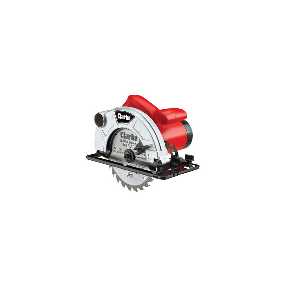 Clarke Circular Saw 1200W 185Mm Tct & Cutting Blade Ccs185b Warranty 5016086253075