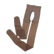(Coffee) Women Open Crotch Stocking Pants Ultra-thin Sexy Summer Hose With Toes