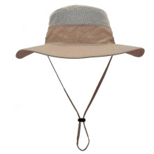 (Khaki) Unisex Wide Brim Sun Hat,outdoor Upf 50+ Waterproof Boonie Hat Summer Uv Protection Sun Caps