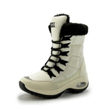 (37, White) Warm Waterproof Mid-calf Winter Boots For Women